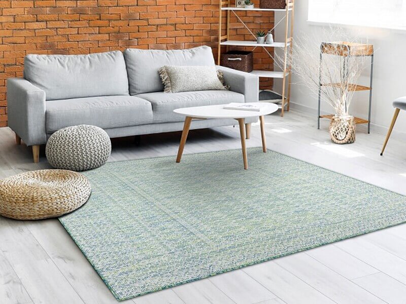 Kusový koberec Sion Sisal Aztec 22184 green/blue/ecru – na ven i na doma